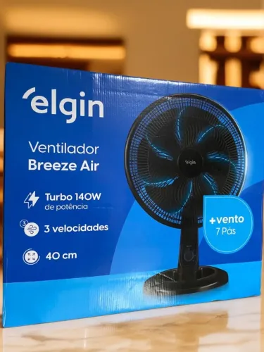 Ventilador Breeze Air Turbo 140W 3 Velocidades 7 Pás 40 Cm Elgin an14