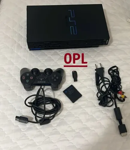 Playstation 2 Fat + Controle Original + Memori Card + Pendrive 32Gigas