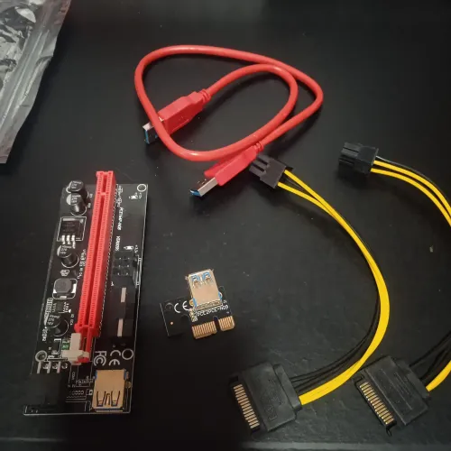 Riser PCIe USB 3.0 para mineração (kit com 6) - pouco uso