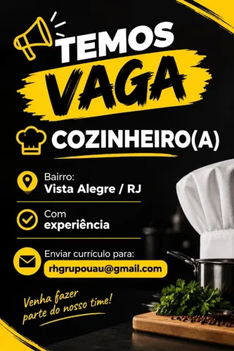 Cozinheiro(a) Vista Alegre/RJ