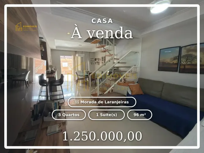 Casa moderna em Morada de Laranjeiras, com espaço gourmet e segurança 24h!