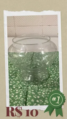 Peças de vidro para decoração