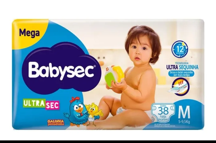 Babysec Fralda Ultrasec Galinha Pintadinha Azul M 38 Unidades