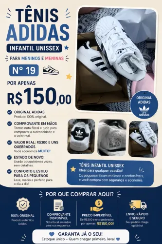 Tênis Infantil Unissex 