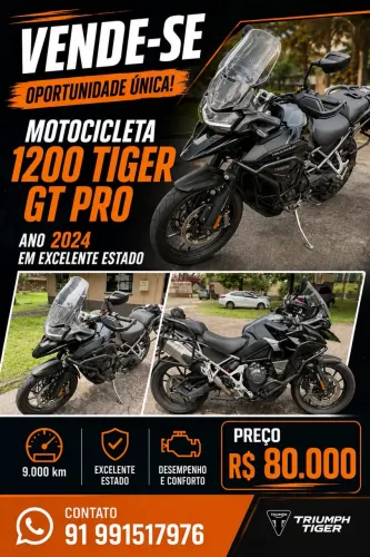 MOTOCICLETA 1200 TIGER GT PRO, EM EXCELENTE ESTADO