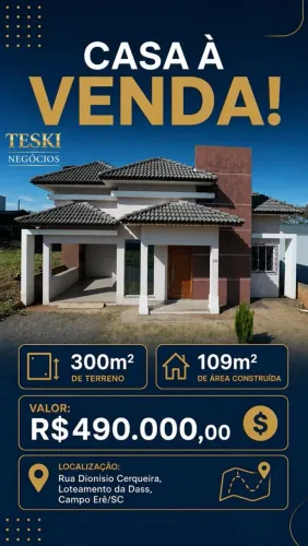 VENDO Casa Semi Mobiliada em Campo Erê/SC 