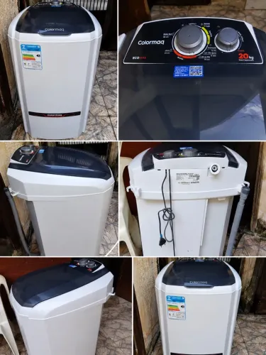 Vendo máquina de lavar roupas da marca Colormaq, na cor branca com tampa preta.