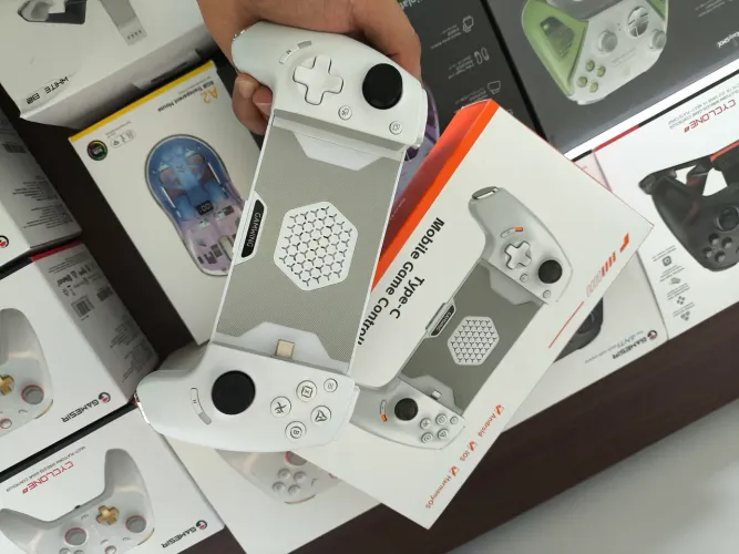 Loja Mundo - NOVO controle Aobing Max Type C com D-pad Mecânico game controller jogo