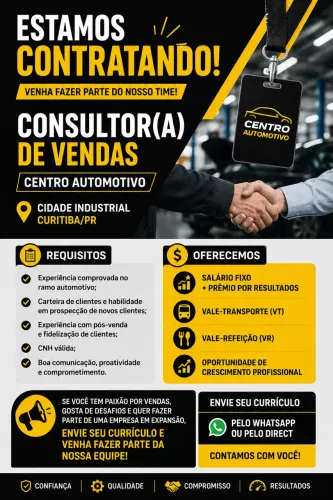 CONSULTOR DE VENDAS CENTRO AUTOMOTIVO