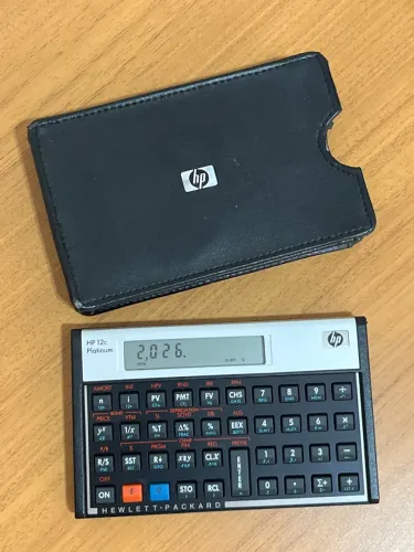 Calculadora HP 12c Platinum Original + Capa - Como Nova