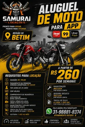 Locação de motos 