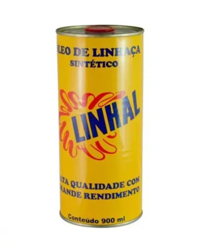 Oleo de linhaça Linhal 900ml impermeabiliza Madeira protege e dá Brilho - Novo