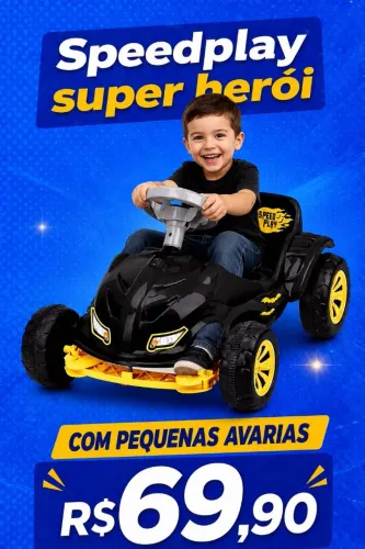 Carrinho com pedal suporta até 20 kg