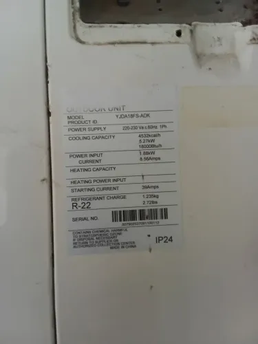 Ar-condicionado 18.000 Btu