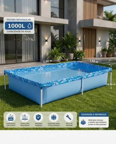Piscina de mil litros - monte em minutos e aproveite o dia todo - entrega grátis
