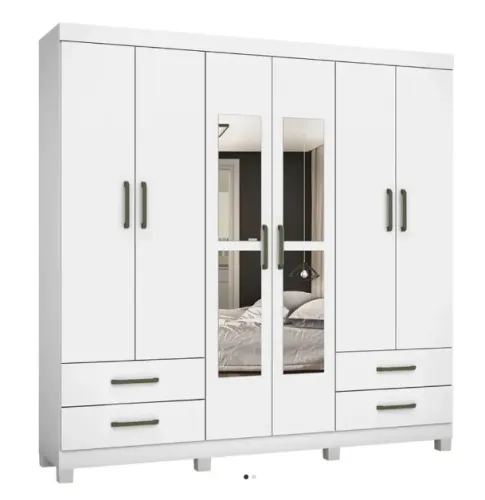 Guarda Roupa Carioca Hercules Completo Branco