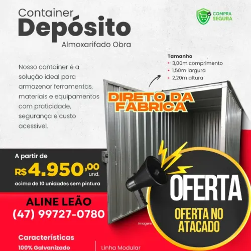 Deposito container em atacado 