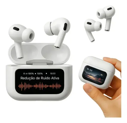 Fone De Ouvido Bluetooth Sem Fio Com Visor Touch Intra Auricular Estéreo Graves Potentes.