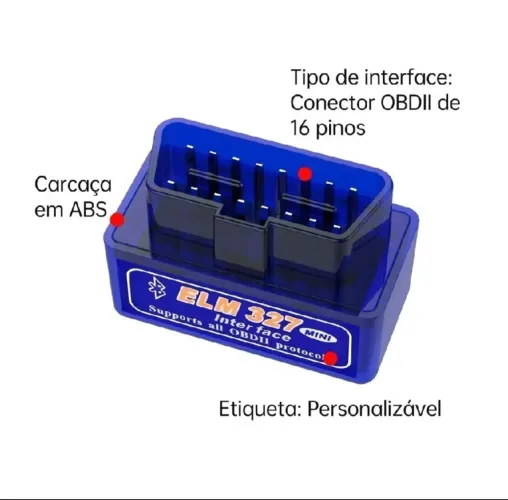 Scanner OBD2 Elm 327 Bluetooth leitura e retirada de falhas no painel do carro