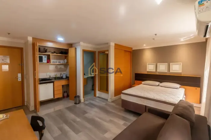 Studio de 30 m² com 1 suíte e 1 vaga de garagem no Jardim Paulista - SP