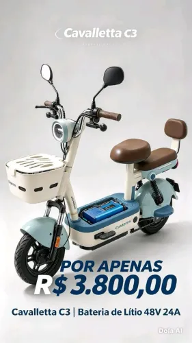 Cavalletta c3 bateria de lítio <br>48 v 24a