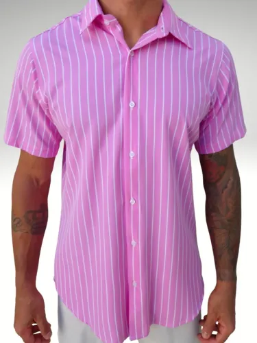 Camisas manga curta listradas