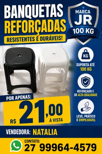 banquinhos plásticos 100 kg 