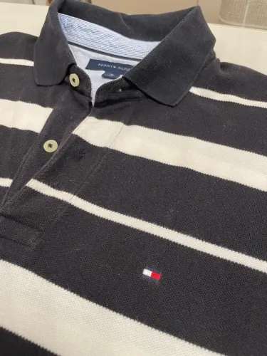Camisa Polo Tommy Hilfiger Listrada Masculina - Original