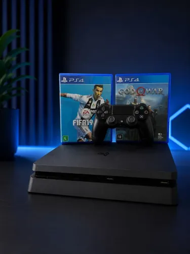 Ps4 + Jogo 1Tb aceito cartão 