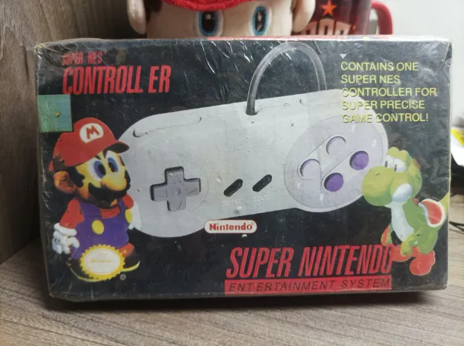 Controle super Nintendo paralelo de época lacrado