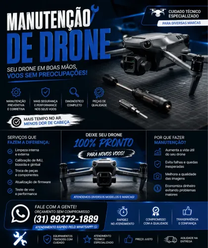? Manutenção de Drone | Conserto, Revisão e Diagnóstico | BH e Região