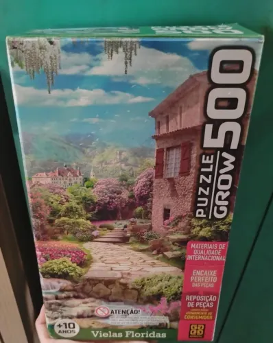 Quebra-cabeça - Vielas floridas - 500 peças