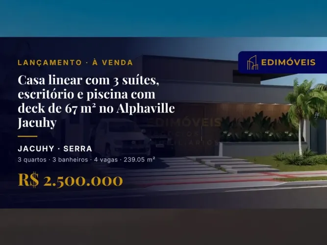 Jacuhy, Serra: sua chance de morar em uma casa nova com piscina e segurança total!