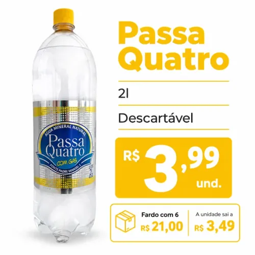 Água mineral 2,0l com gás