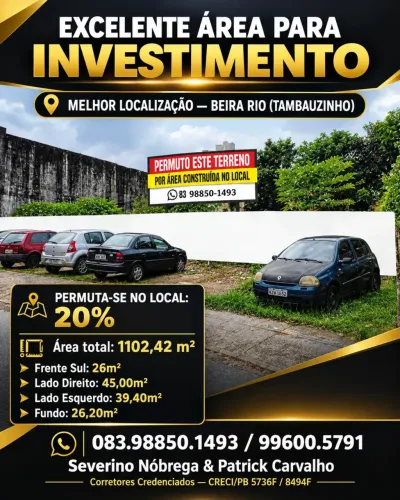 Lote Para Permuta !! C/1170m² Frente Sul ! Não Vende só Permuta no Local.