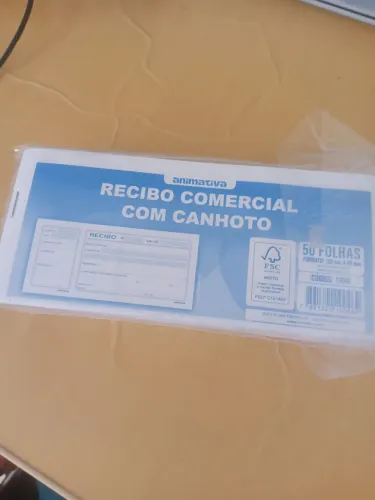 Bloco de Recibo Comercial com Canhoto 8 Talões