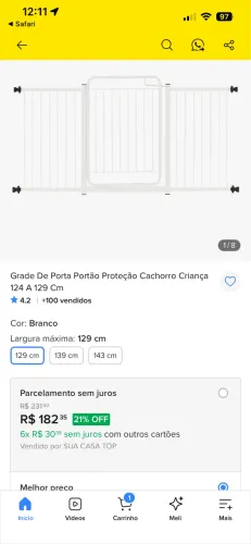 Portão Grade para cachorro