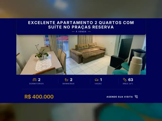 Venha conhecer este apartamento 2 quartos na Praia da Baleia