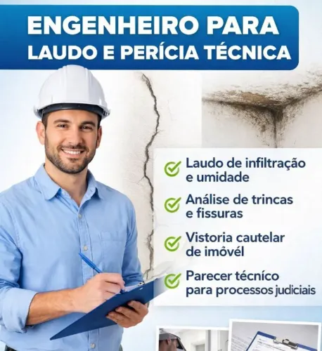 Engenheiro Civil para Laudos, Vistorias e Perícias | Atendimento Rápido