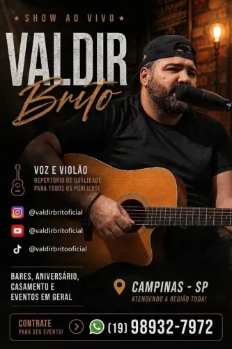 Música Ao Vivo Voz e Violão para Bares, Casamentos e Aniversários | Valdir Brito
