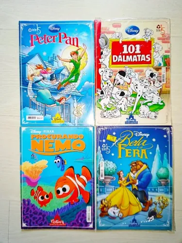 COLEÇÃO QUADRINHOS DISNEY FILMES CLÁSSICOS GIBI 4 VOL EXCLUSIVO EXCELENTE PRESENTE