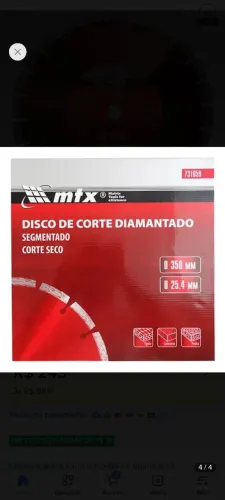 Disco diamantado para concreto, pedra, asfalto.