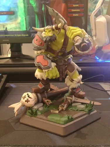 estátua orc grunt world of warcraft original blizzard entertainment