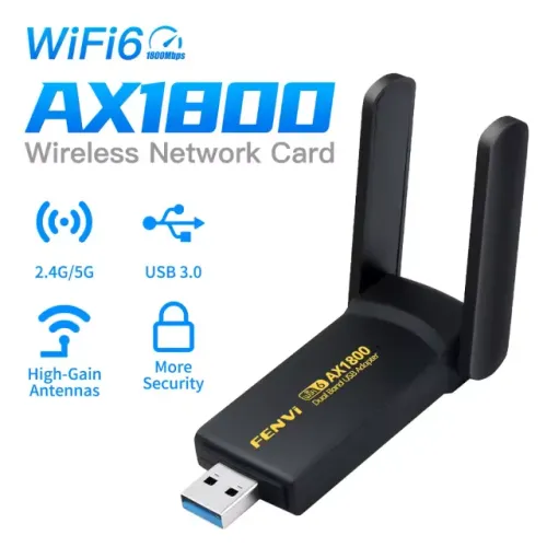 Adaptador Wi-Fi 6 1800Mbps