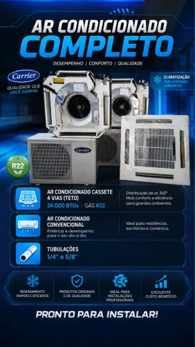 AR-CONDICIONADOS CASSETE CARRIER 24.000 BTUs