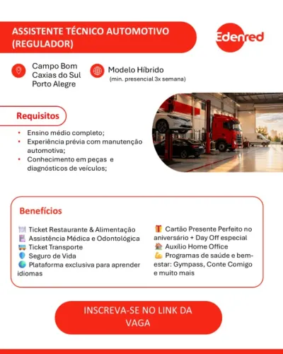 Assistente Automotivo (Mecânico Regulador)