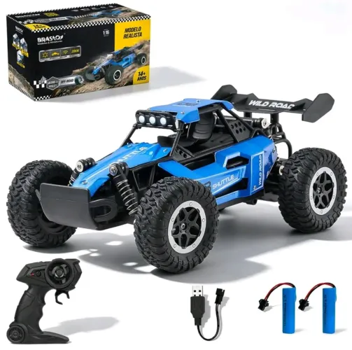 Carro de controle remoto com manobras radicais OFF ROAD em diversos terrenos