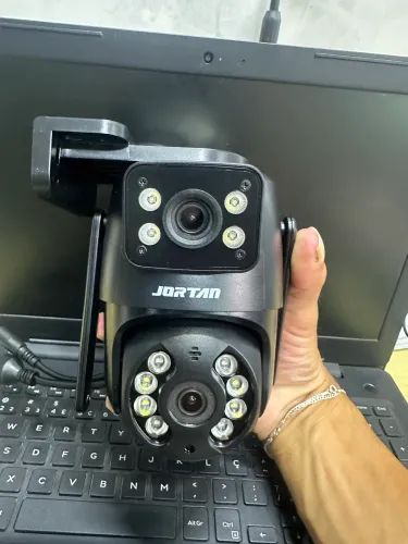 Câmera de Segurança Dupla Preta Discreta - WiFi + 4G Visão 360° IP66