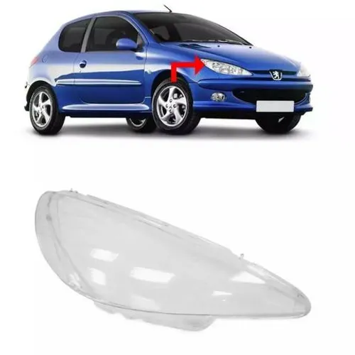 Lente Farol Peugeot 206 2004 2005 2006 08 2009 2010 Direito
