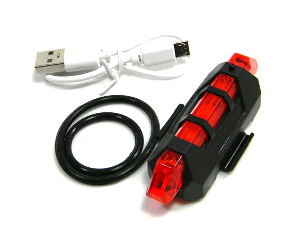 Lanterna Traseira para Bicicleta Recarregavel USB Luz branca ou vermelha